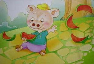 小黑猪吃瓜故事,小黑猪的瓜田奇遇记